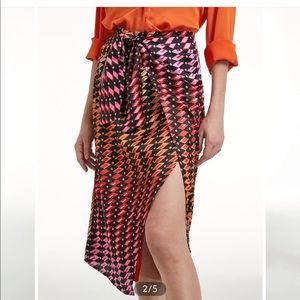 Multicolored wrap skirt